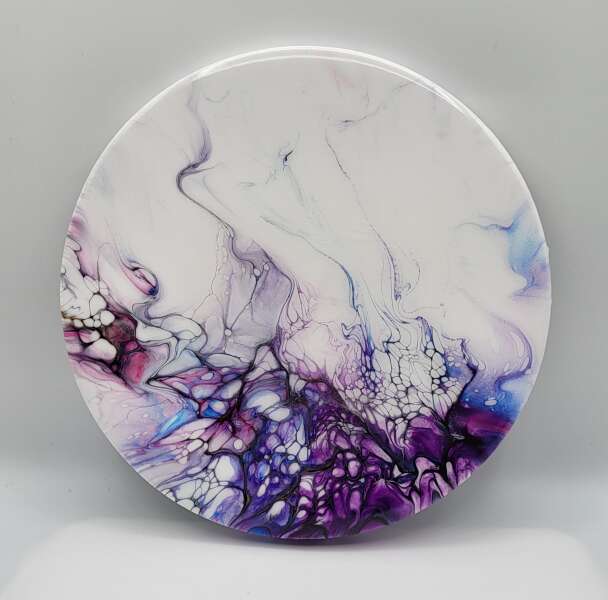 Pink and Purple Swipe Round