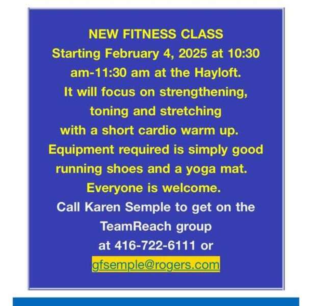 Fitness Class Info