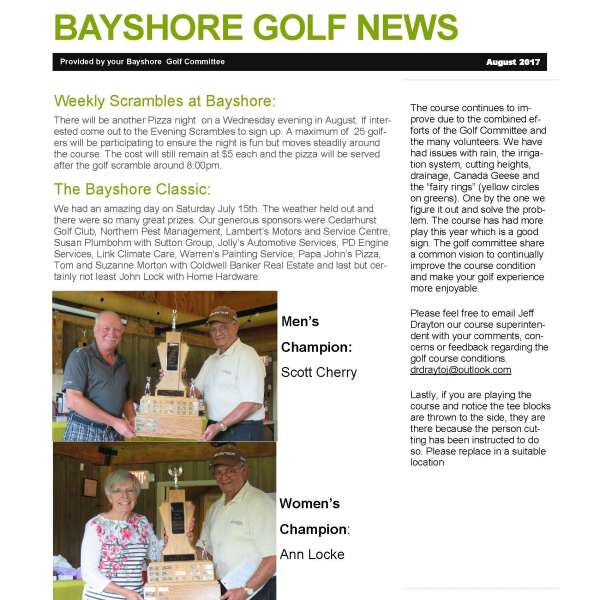 Golf News August 2017 (2 pg PDF)