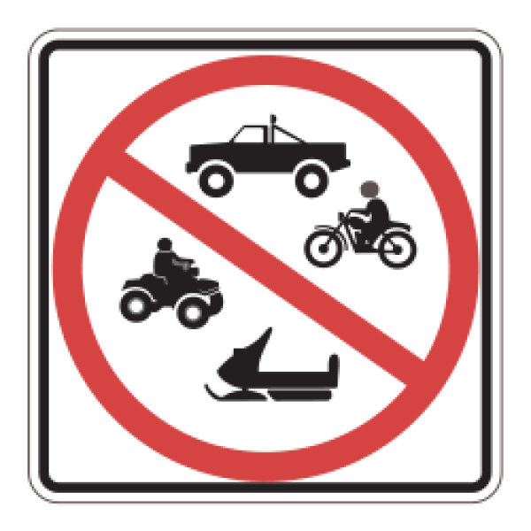 No Motorized vehicles on Paths
