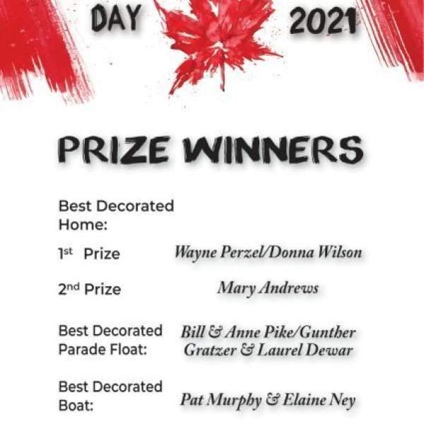 Winners for Canada Day Decorations